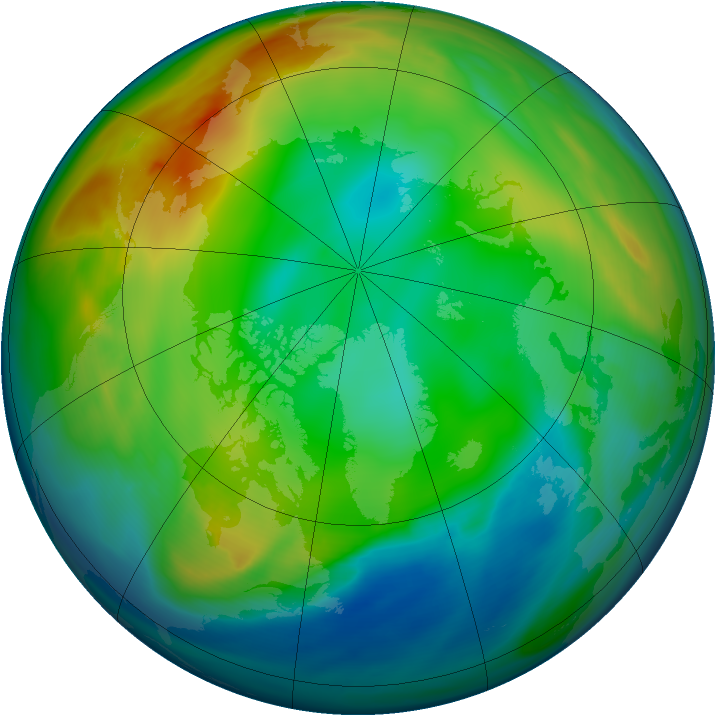 Arctic ozone map for 14 December 2004